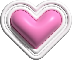 3d cute heart decoration png