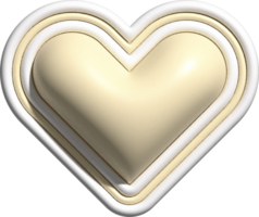 3d cute heart decoration png