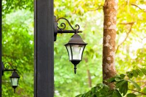 Antique lamps are a natural background photo