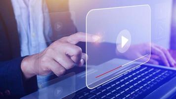 using mouse and keyboard for streaming online, watching video on internet, live concert, show or tutorial photo