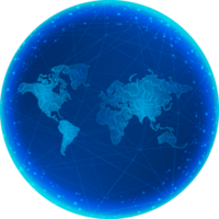 recorte de globo de mapa-múndi de tecnologia moderna png