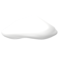 3D White cloud isolated on transparent background png