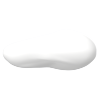3D White cloud isolated on transparent background png