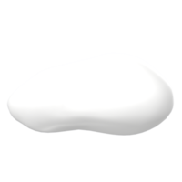 3D White cloud isolated on transparent background png