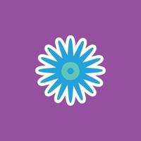 funny groovy playful flower in Y2K style. Hippie trendy flower card vector