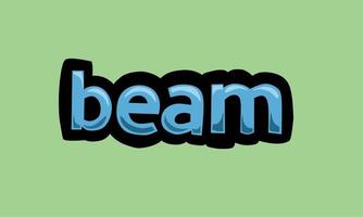 beam writing vector design on a green background