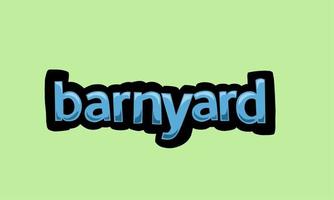 barnyard writing vector design on a green background