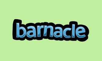 barnacle writing vector design on a green background