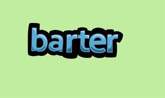 barter writing vector design on a green background