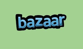 bazaar writing vector design on a green background