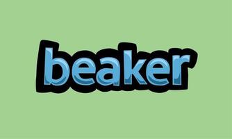 beaker writing vector design on a green background