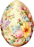 Easter Egg Flower Watercolor Illustration png
