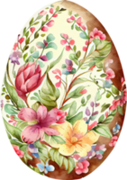 Pascua de Resurrección huevo flor acuarela ilustración png