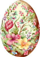 Pasqua uovo fiore acquerello illustrazione png