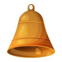 Golden bell. Vector illustration on an isolated background.