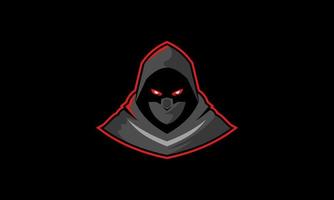 E-sport ninja mascot character logo vector