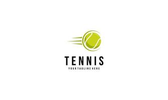 tenis raqueta y pelota logo diseño vector