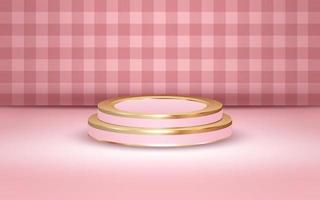 Podium on a Pink Background vector