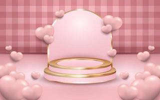 Podium on a Pink Background vector