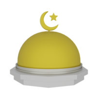 Moschee Ramadan eid al fitr auf transparent Hintergrund 3d Illustration png