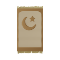 gebed tapijt Ramadan eid al fitr Aan transparant achtergrond 3d illustratie png