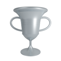 Silver trophy Isolated on transparent background PNG File
