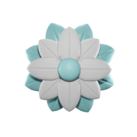 Flowers isolated on transparent background 3d illustration PNG File