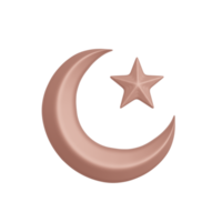 Luna Ramadan eid al Fitr su trasparente sfondo 3d illustrazione png