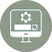 Computer Search Engine Vector Icon