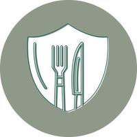 Cutlery Shield Vector Icon