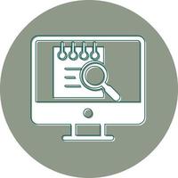 File Search Computer Vector Icon