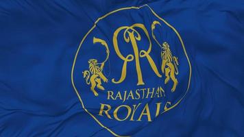 rajasthan royals cricket team sömlös looping flagga vinka bakgrund, indisk premiärminister liga looped trasa textur långsam rörelse, 3d tolkning video