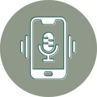 Mobile Voice Assistant Vector Icon