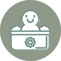 Baby Bath Vector Icon