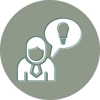 usuario idea vector icono