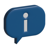 3d icon of chat info png
