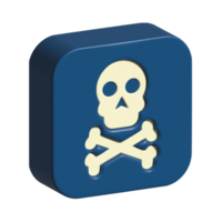 3d icon of toxic symbol png