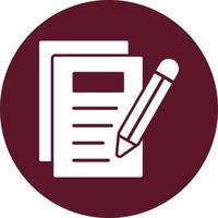 Notes Writing Vector Icon