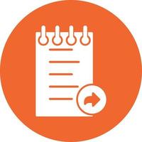 notas adelante vector icono