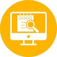 File Search Computer Vector Icon