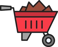 Wheelbarrow Vector Icon