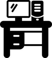 icono de vector de mesa de oficina