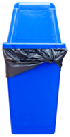 papelera de reciclaje azul png