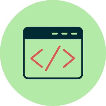 web navegador codificación vector icono