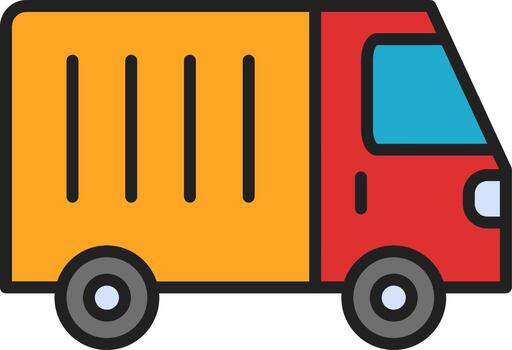 icono de vector de furgoneta