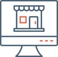 icono de vector de tienda online