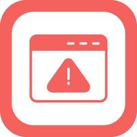 Warning Browser Vector Icon