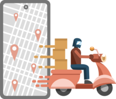 Delivery service png graphic clipart design