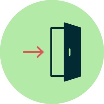 salida dirección vector icono