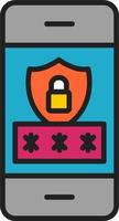 Mobile Security Vector Icon